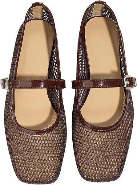 Milumia Summer Leopard Mesh Ballet Flats for Women Comfortable Dressy Work | Amazon (US)