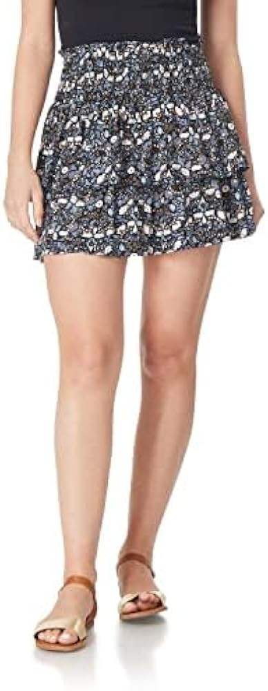 WallFlower Women's Double Tiered Ruffle Pull on Skirt | Amazon (US)