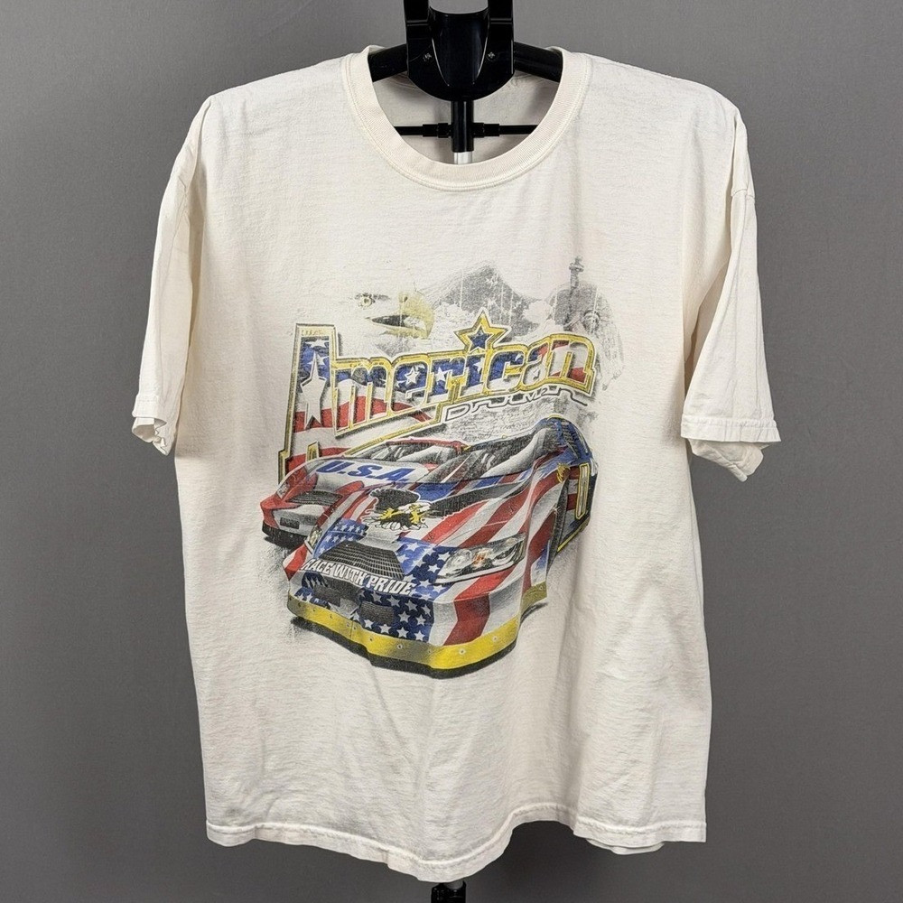 American Pride Racing Shirt‎ Mens XL USA Flag Race Car Graphic Tee | Poshmark