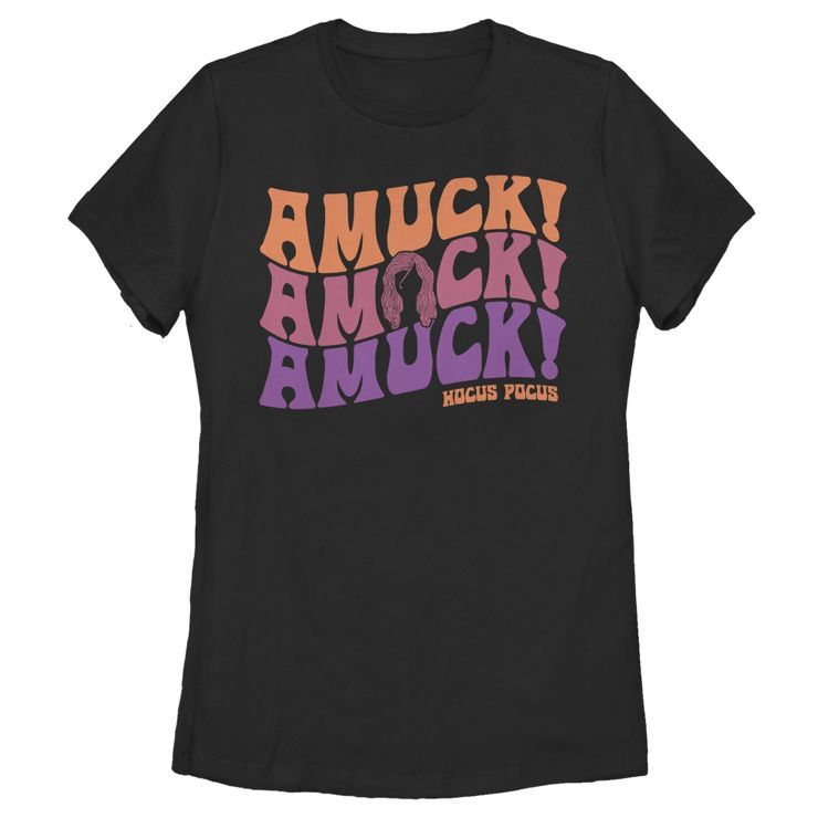 Women's Disney Hocus Pocus Amuck Phrase T-Shirt | Target