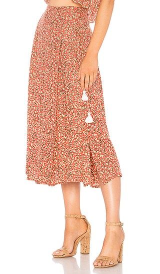 FAITHFULL THE BRAND Marieta Skirt in Blossom Village Print Vintage Pink | Revolve Clothing (Global)