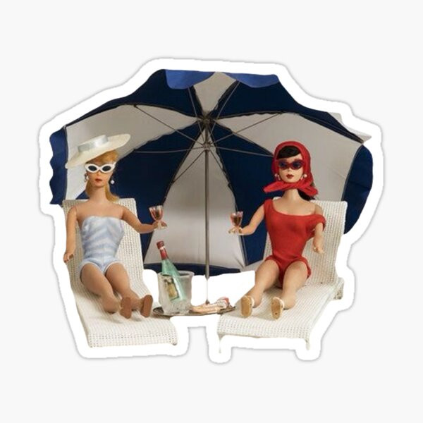 "Barbie at the Beach" Sticker for Sale by jaecastellano | Redbubble (US)