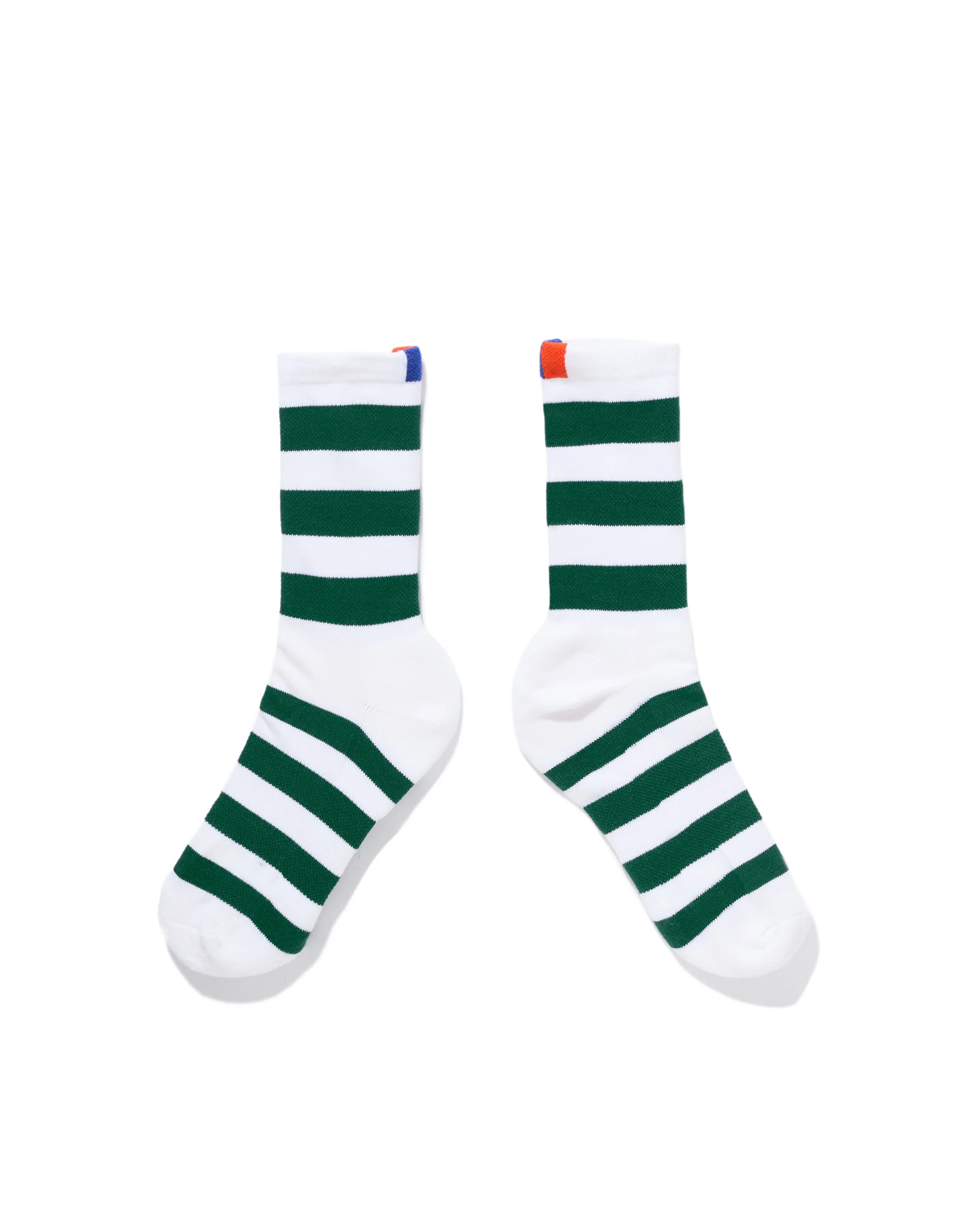 The Women's Striped Sock - White/Green | KULE (US)