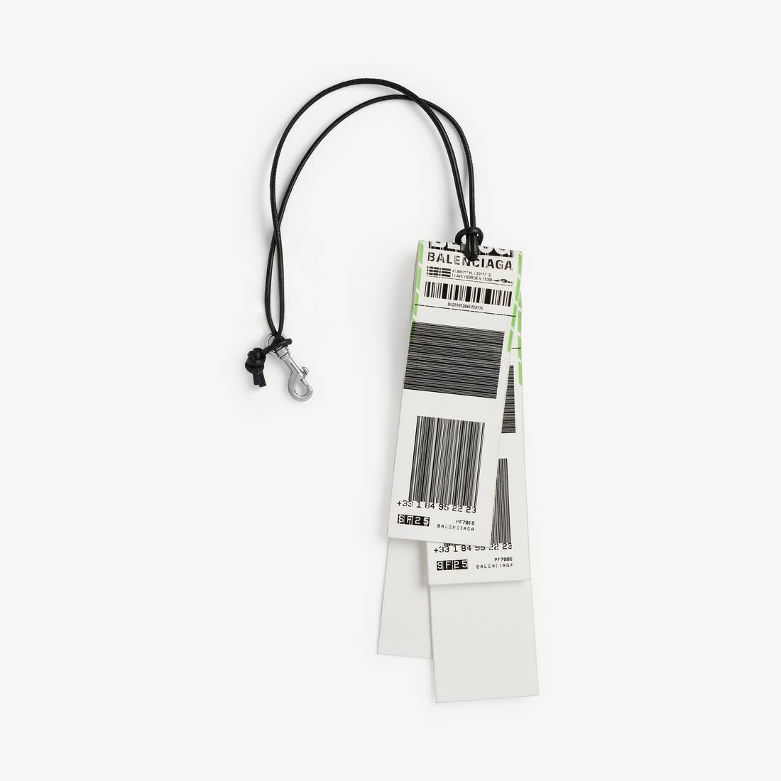 Charm/keychain Baggage Sticker  in White/black/green | Balenciaga US | Balenciaga
