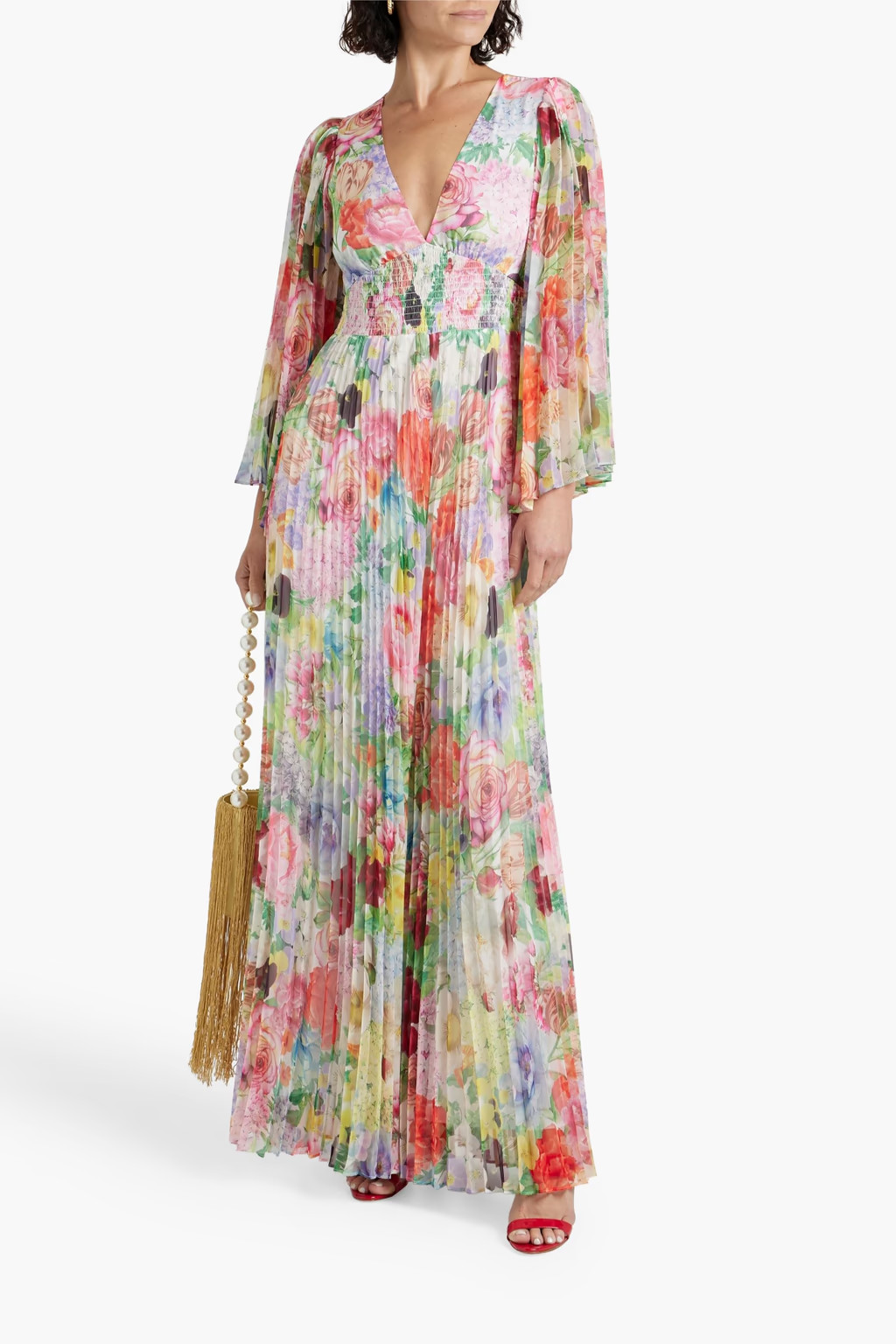 Bennet pleated floral-print chiffon wide-leg jumpsuit | The Outnet (UK and Europe)