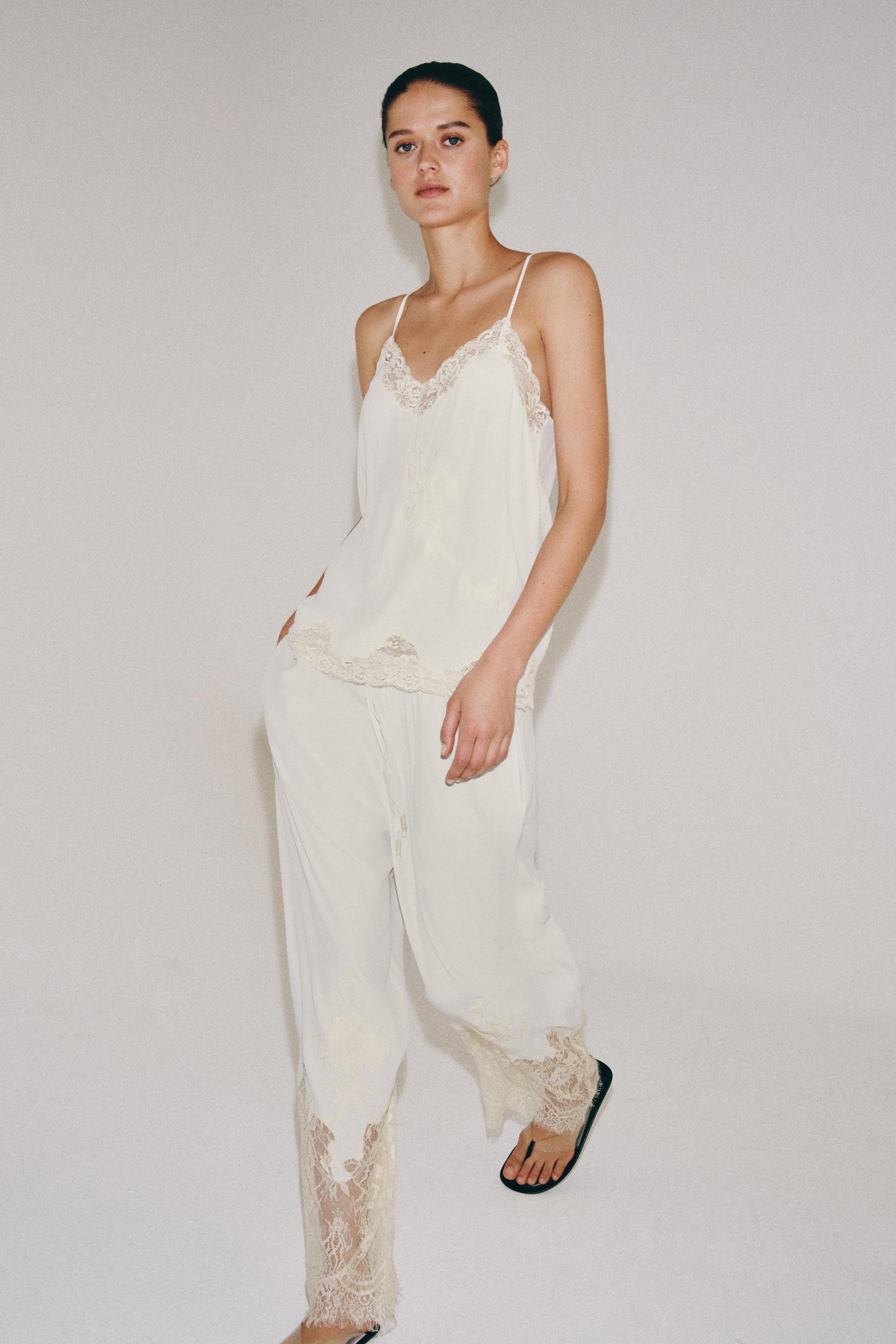 ZW COLLECTION LACE CAMISOLE TOP | Zara UK
