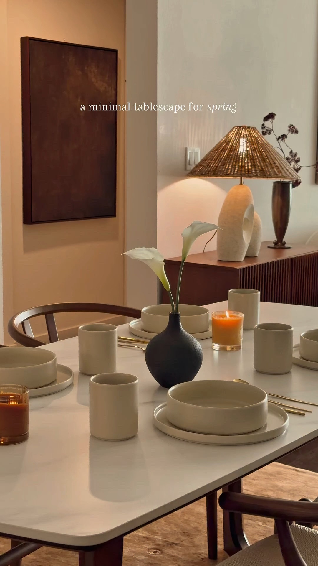 minimal tablescape for spring
dining set - Rove Concepts
Dinnerware - Far and Awayy