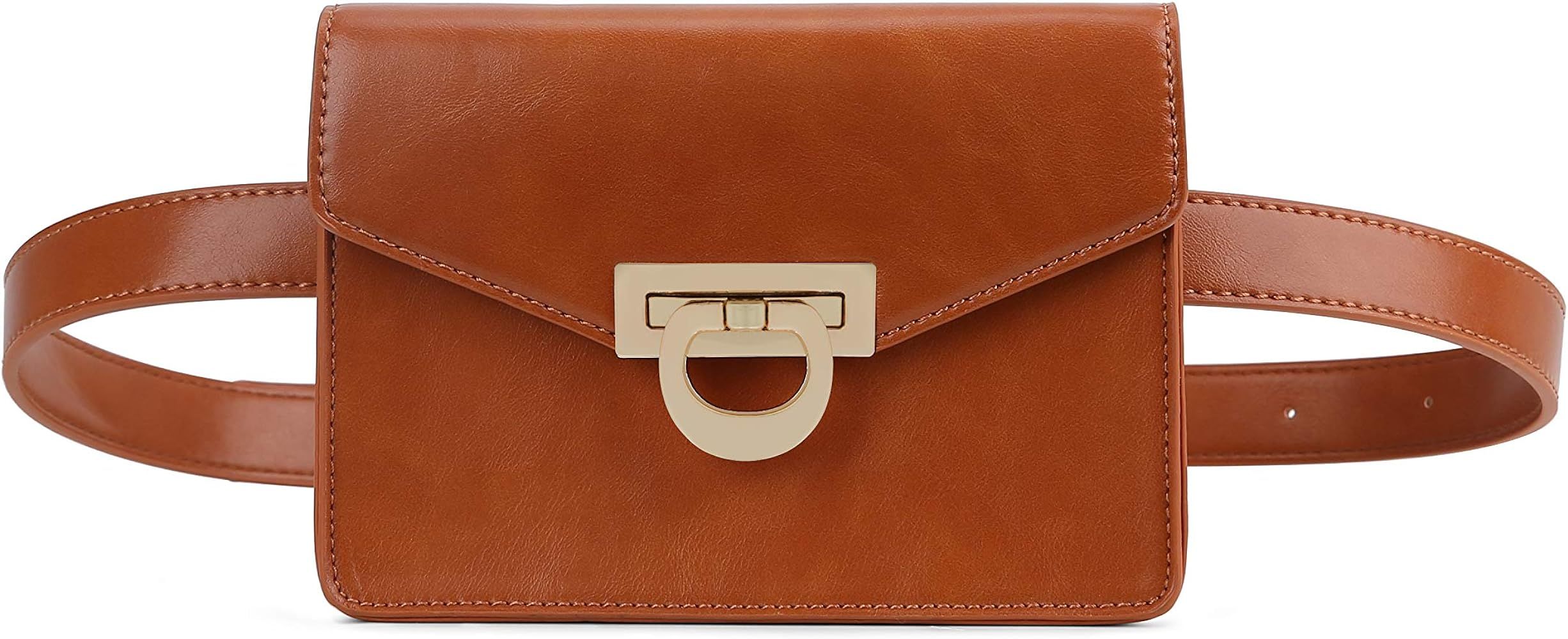 ECOSUSI Fanny Pack for Women PU Leather Belt Bag Waist Bag Fashion Waist Pack Pouch Small Purse f... | Amazon (US)