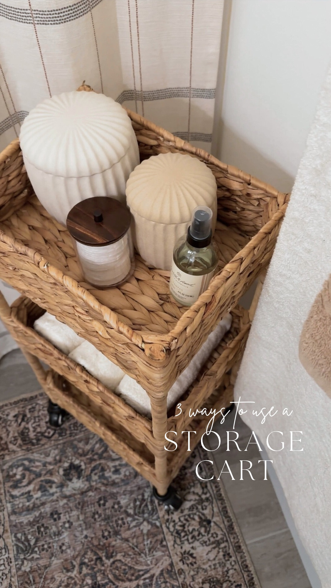 Kitchen, bathroom, bedroom—this storage cart goes wherever you need it. Easy to move, always within reach, surprisingly roomy, and the woven texture makes it look way more expensive than it is. Affordable, sturdy, and made to last… a total home organization win 🙌🏻

#LTKHome