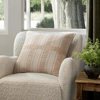 Carmel Striped Cotton Throw Pillow | AllModern