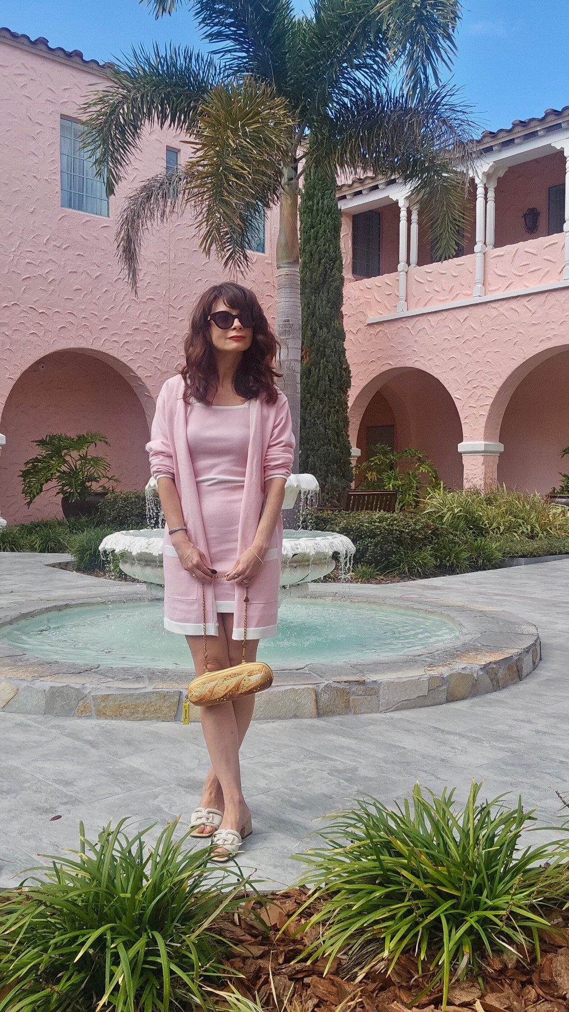 Taking my new @VICI  sweater set for a spin at the historic Hacienda hotel in New Port Richey, where some of the biggest movie stars of the roaring ‘20s, including Charlie Chaplin and Gloria Swanson, and later, Johnny Cash and June Carter, once stayed. 

#LTKTravel #LTKPetite #LTKOver40