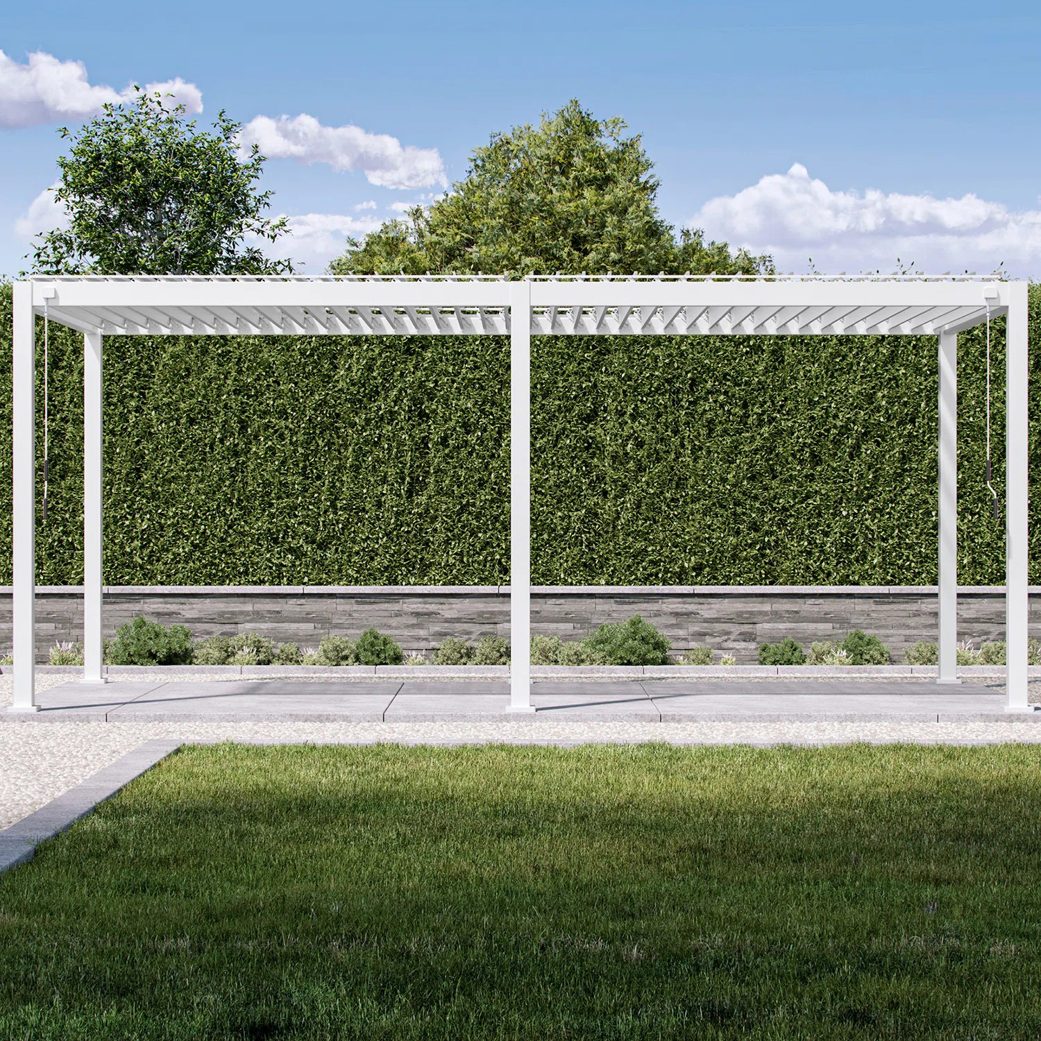 111S  Aluminum Pergola with Adjustable Louvered Roof | Wayfair North America