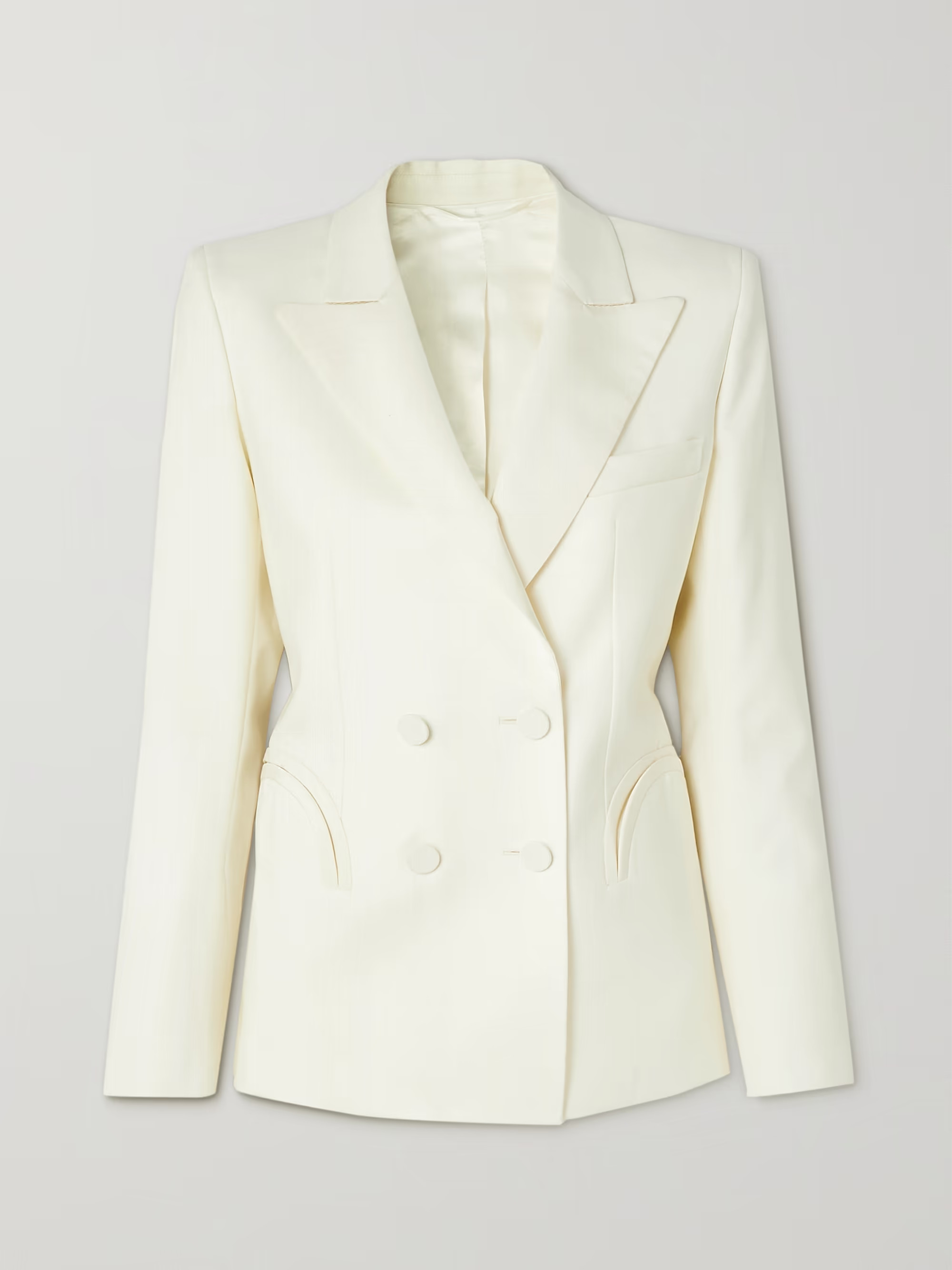First Class Charmer double-breasted silk-trimmed wool blazer | NET-A-PORTER (UK & EU)