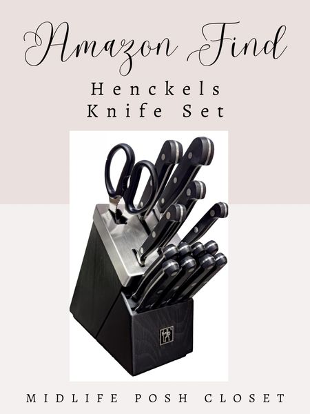 AMAZON FINDS: Henckels Knife set. Finally something other than a wood block to hold my knives!

#LTKover40 #LTKSeasonal #LTKhome