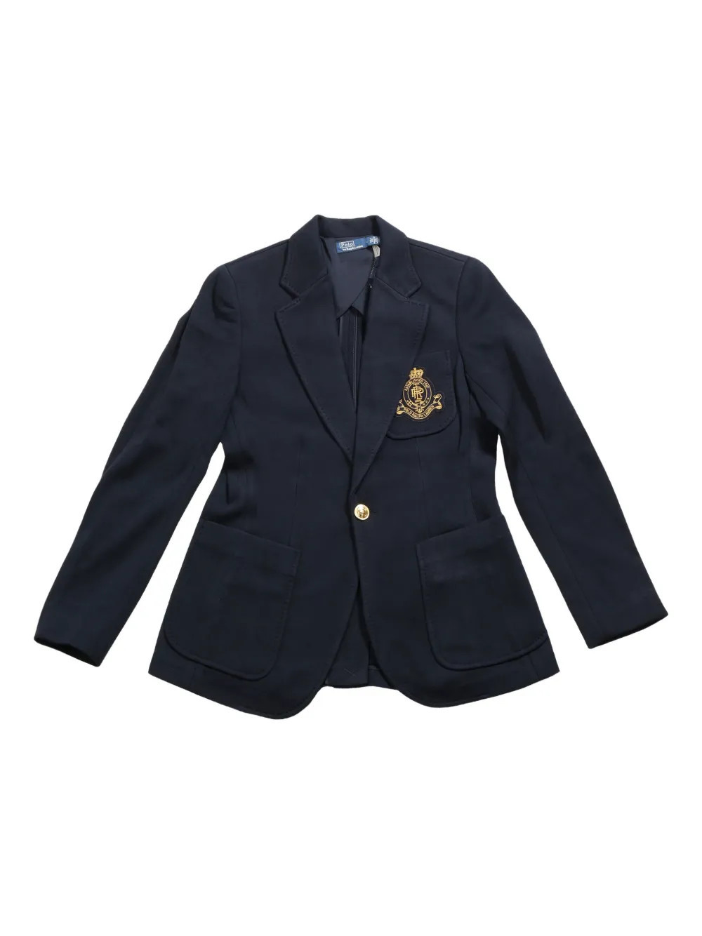 Polo Ralph Lauren crest-embellished blazer - Blue | Farfetch Global
