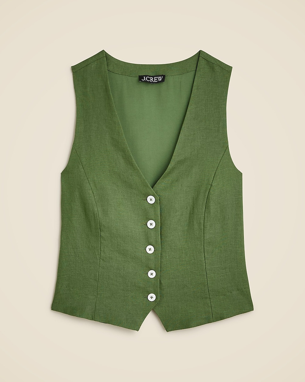 Slim-fit linen vest | J. Crew US