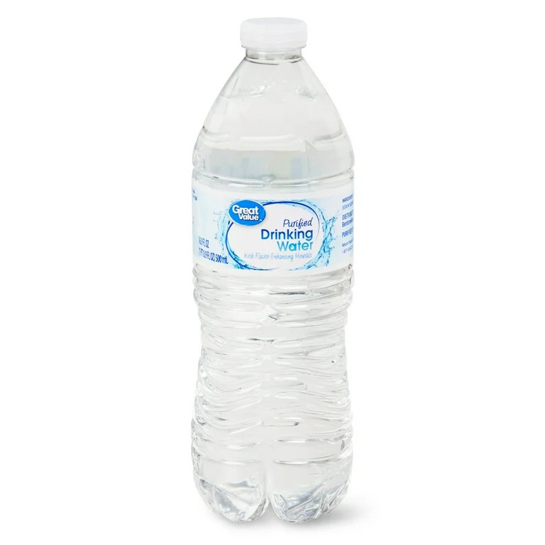 Great Value Purified Drinking Water, 16.9 fl oz, 24 Count | Walmart (US)
