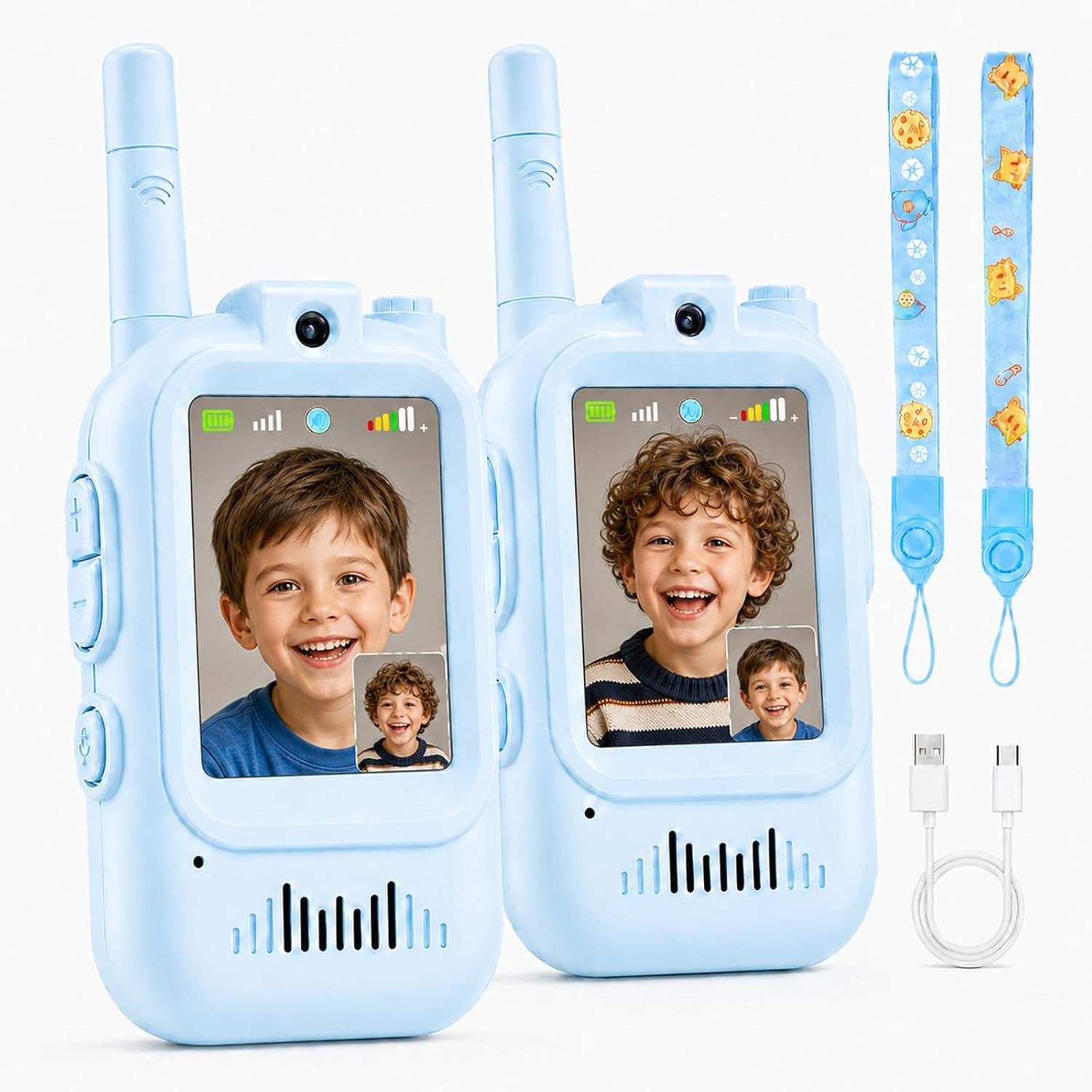 Video Walkie Talkies for Kids, 2 Pack Rechargeable with Screen | Amazon (US)