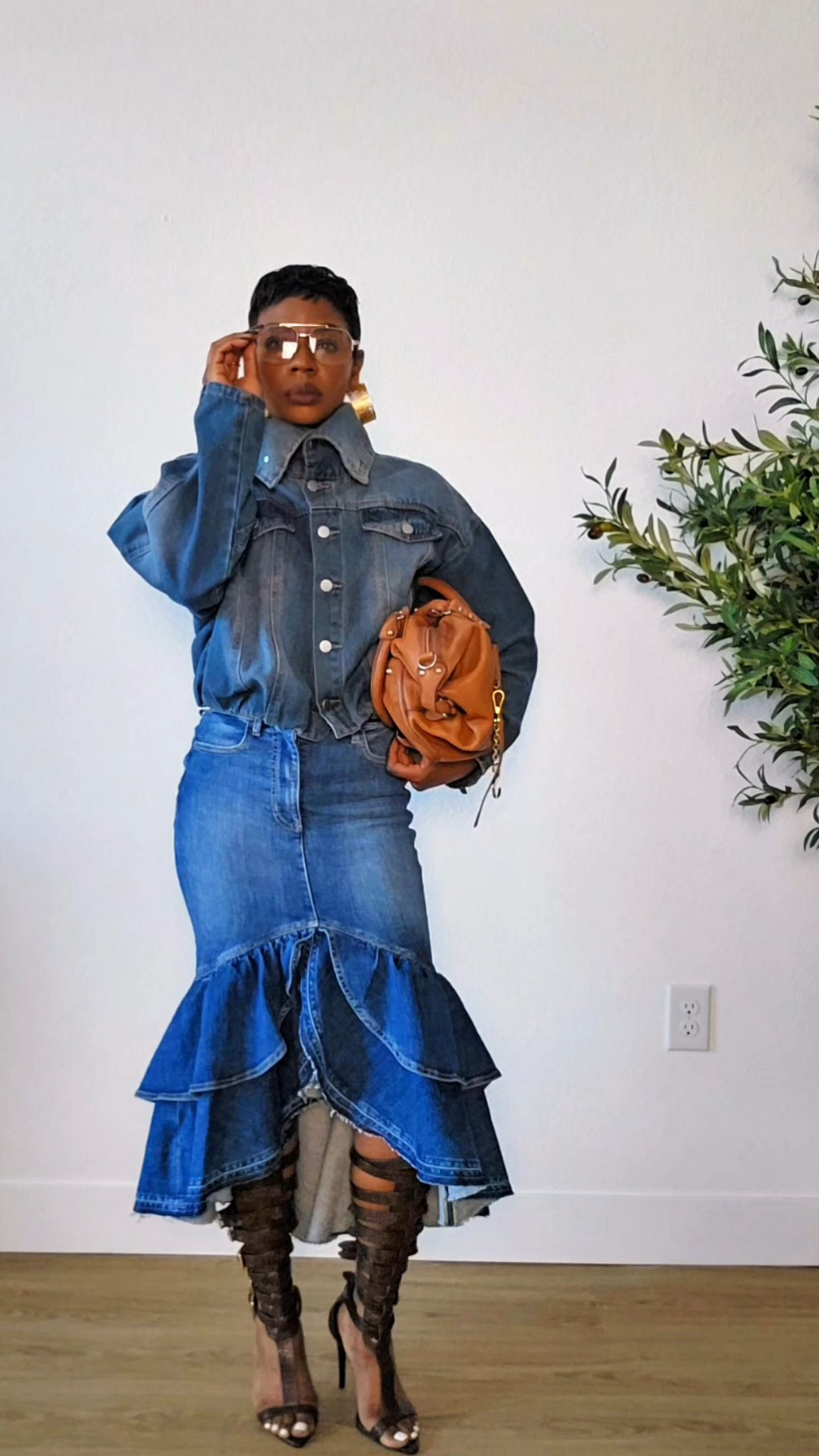 Styling a Denim Skirt, but Elevated  | Statement Denim Outfit IdeaSizing Skirt:25Jacket: SmallHeels:8Spring Fashion, ruffle skirt, denim jacket, denim on denim

#LTKgrwm #LTKPetite #LTKootd