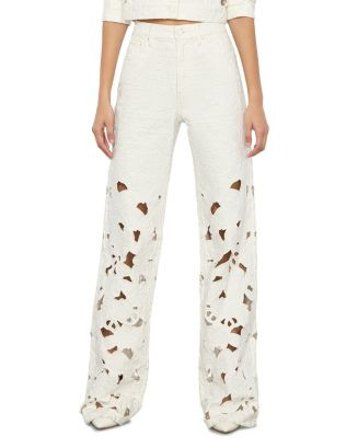 Weezy High Rise Embroidered Eyelet Pants | Bloomingdale's (US)