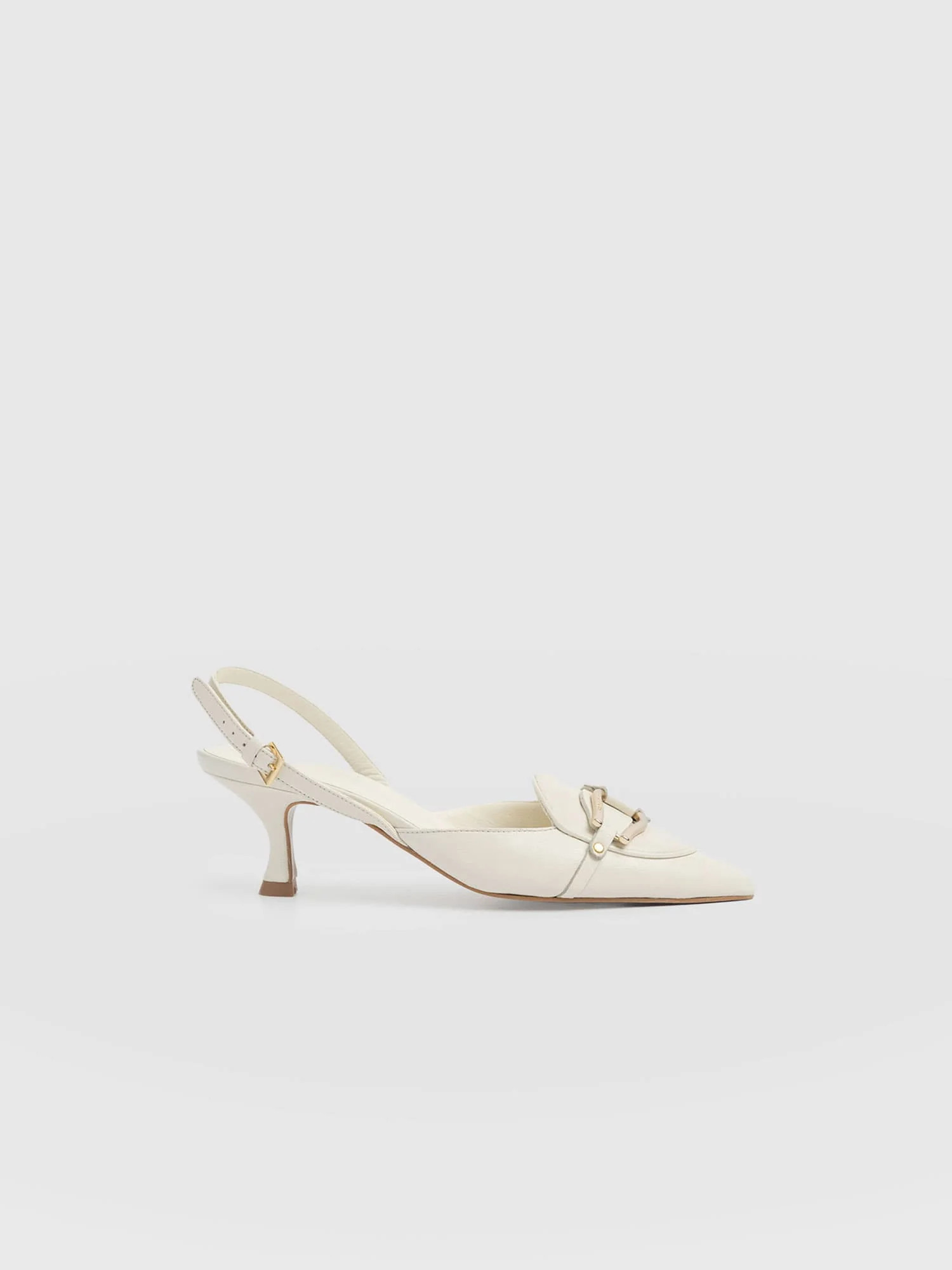 Bridget Sling Back Heels - Cream | Saint + Sofia