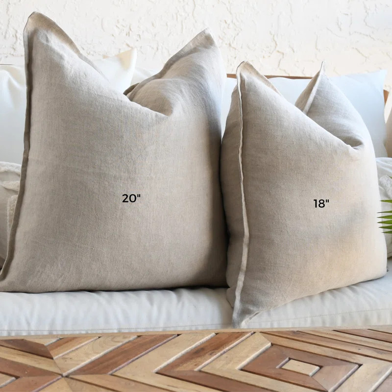 Candina Buttons Linen Pillow Cover | Wayfair North America