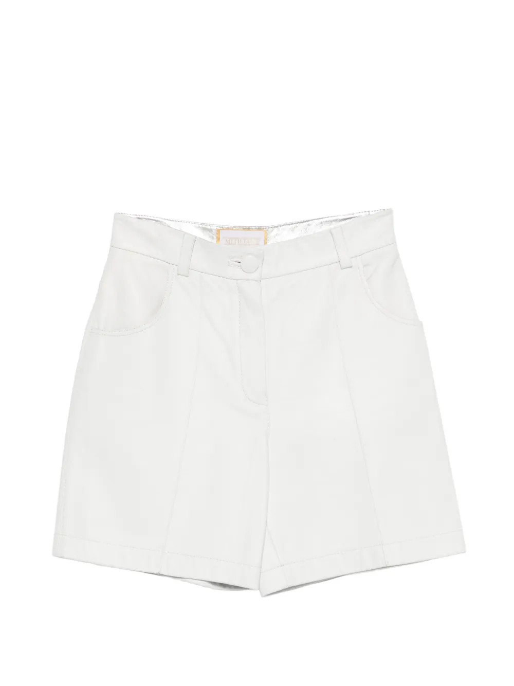 MITILIANE COUTURE Leather Shorts | White | FARFETCH | Farfetch Global