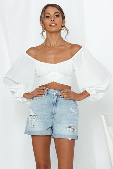 Perfect Cabrioles Crop Top White | Hello Molly (AU)