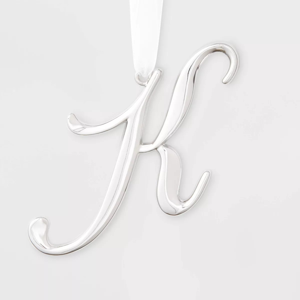 Metal Monogram Christmas Tree Ornament Letter G Silver - Wondershop™: Indoor Use, No Battery Re... | Target