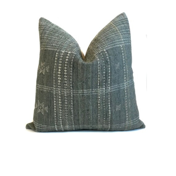 Indian Wool Pillow Cover  Slate  Throw Pillows Pillow Covers | Etsy | Etsy (US)