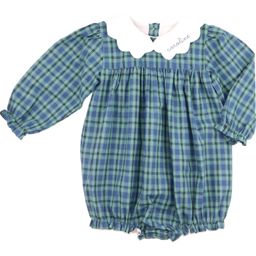 Green And Navy Plaid Bubble | Cecil and Lou