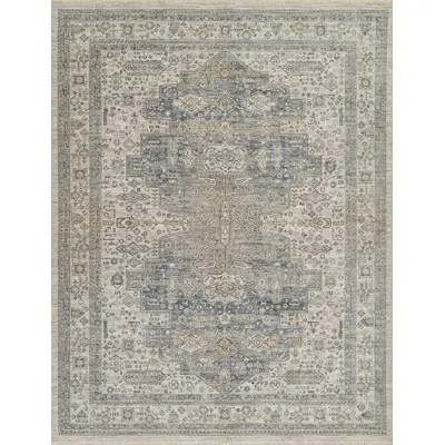 Momeni Georgina Traditional Medallion Blue Area Rug | Wayfair North America