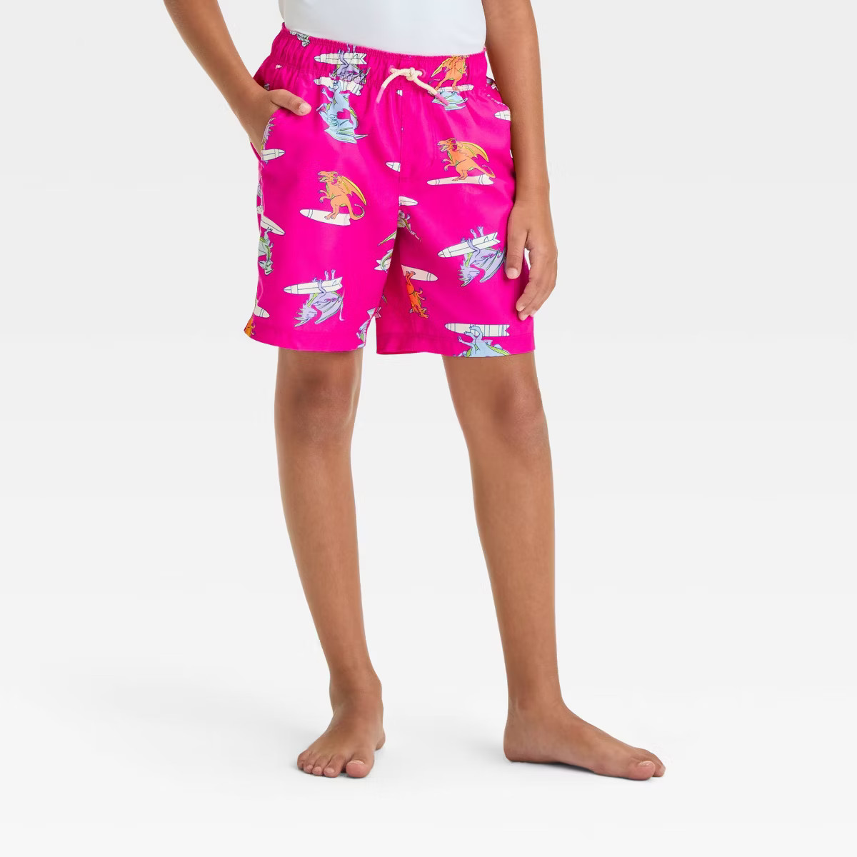 Boys' Dinosaur Printed Swim Shorts - Cat & Jack™ Pink | Target