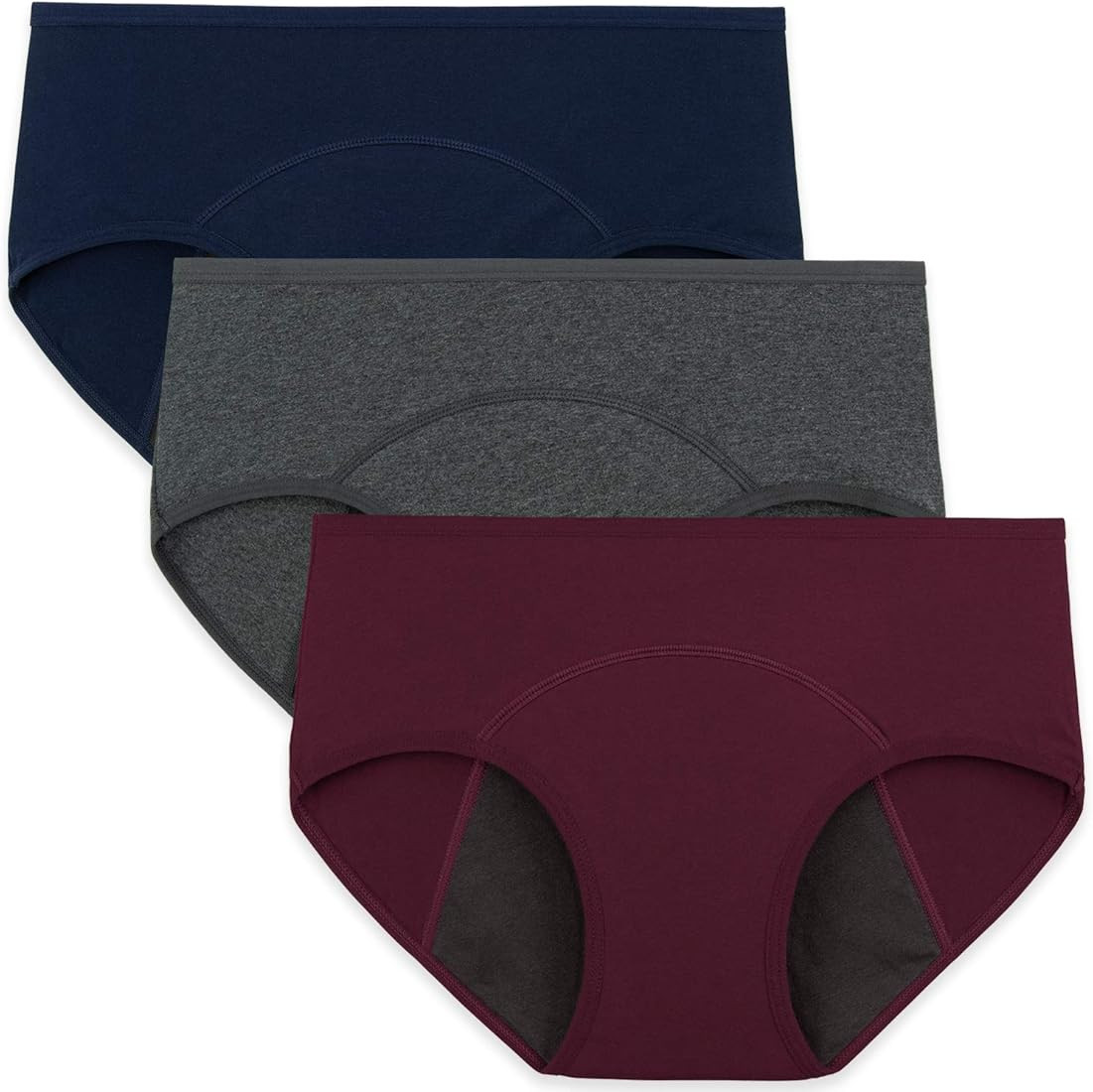 INNERSY Women's Hipster Period Underwear Postpartum Teens Menstrual Panties 3-Pack | Amazon (US)