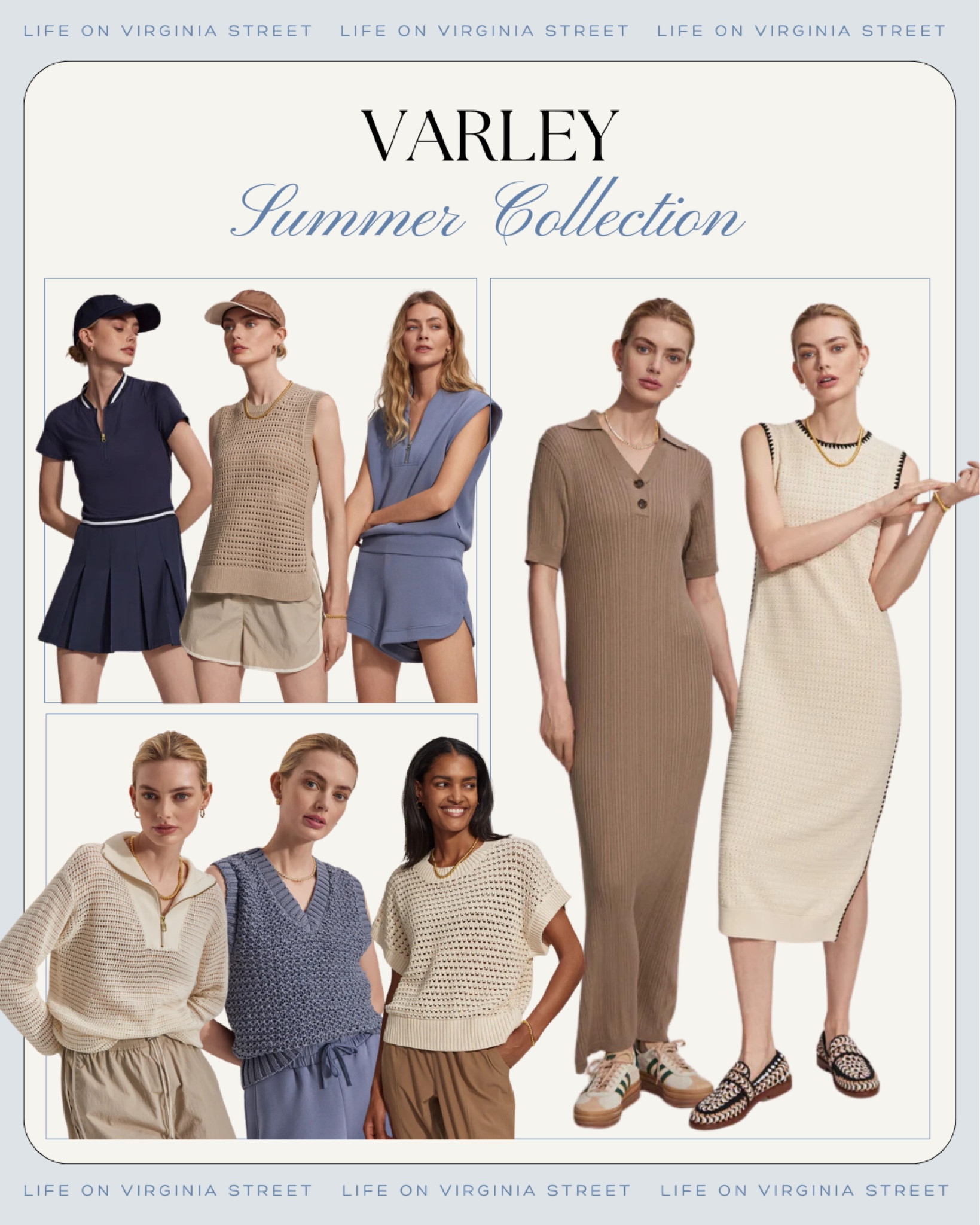 The cutest new arrivals from the Varley summer collection! Includes new shorts sets, crochet sweaters, sundresses, beach sweaters and more! So perfect for cozy summer outfits!
.
#ltkseasonal #ltkfindsunder100 #ltkstyletip #ltkactive #ltkover40 athleisure wear, shirt and short sets 

#LTKActive #LTKSeasonal #LTKfindsunder100