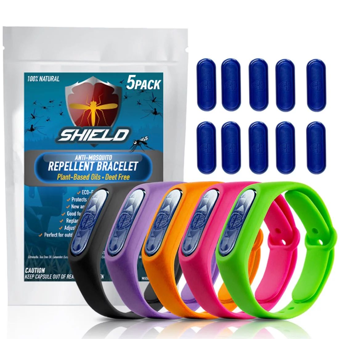 Mosquito Repellent Bracelet Shield Natural Anti Insect & Bug Band | Walmart (US)