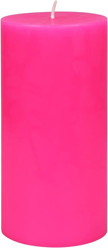 Zest Candle Pillar Candle, 3 by 6-Inch, Hot Pink | Amazon (US)
