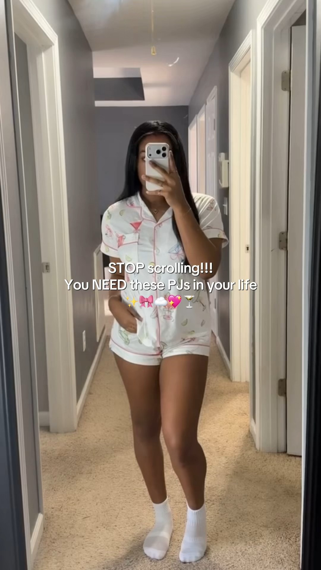 Obsessed with a cute PJ moment 🍸💖
This white button-down PJ set with pink trim, martinis, bows, and limes is too fun.
Comfy, girly, and perfect for lounging ☁️
Everything is linked.

🛍️ Tap to shop.

#LTKselfcare #LTKFindsUnder50 #LTKdayinmylife