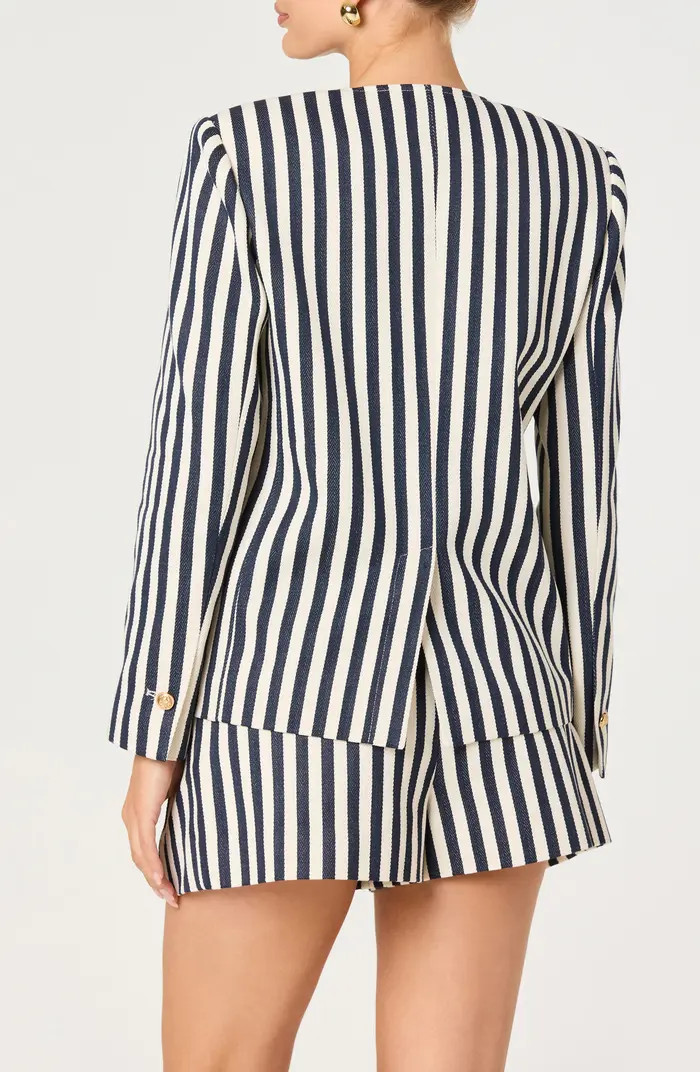 ASTR the Label Danae Stripe Denim Jacket | Nordstrom | Nordstrom