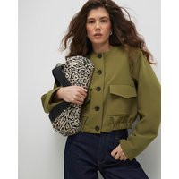 River Island Womens Khaki Long Sleeve Pocket Detail Bomber Jacket | River Island UK & IE
