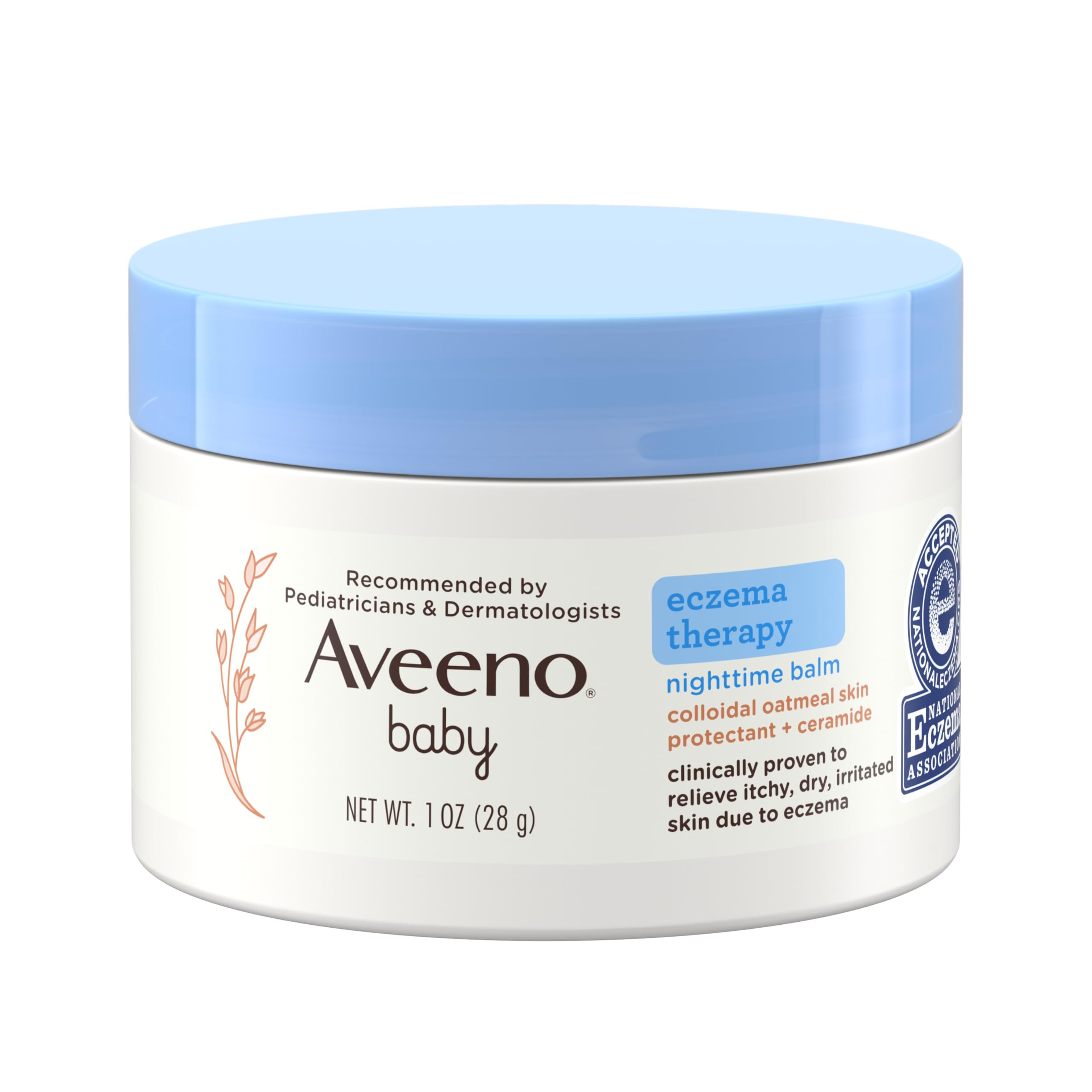 Aveeno Baby Eczema Therapy Nighttime Moisturizing Balm, Colloidal Oatmeal & Ceramide, Soothes & R... | Amazon (US)