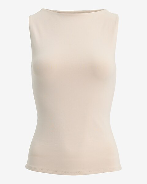 Body Contour Stretch Cotton Boat Neck Tank | Express