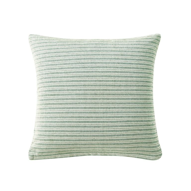 My Texas House Stafford 20" x 20" Farmhouse Ivory/Green Plaid Cotton Square Decorative Pillow Cov... | Walmart (US)