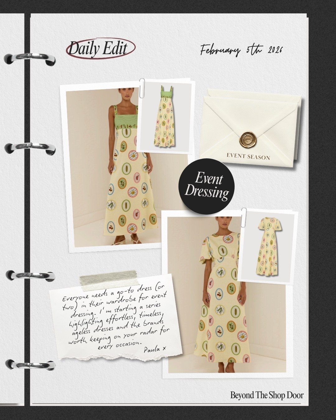 Event Dressing Edit - Effortless, timeless, ageless Dresses 🤍

Everyone needs a go-to dress (or two) in their wardrobe for event dressing. I’m starting a series highlighting effortless, timeless, ageless dresses and the brands worth keeping on your radar for every occasion.

Palm Noosa is an Australian label founded in 2018. The brand releases eight small drops each year, focusing on high-quality linen and exclusive in-house prints that feel easy, timeless, and beautifully wearable.

The silhouettes are designed to be flattering and often repeated, once you discover a style you love, you can revisit it in new prints and colours over time. 

With an aesthetic that echoes the effortless polish of far more expensive designers & brands, Palm Noosa is definitely one to keep on your radar.