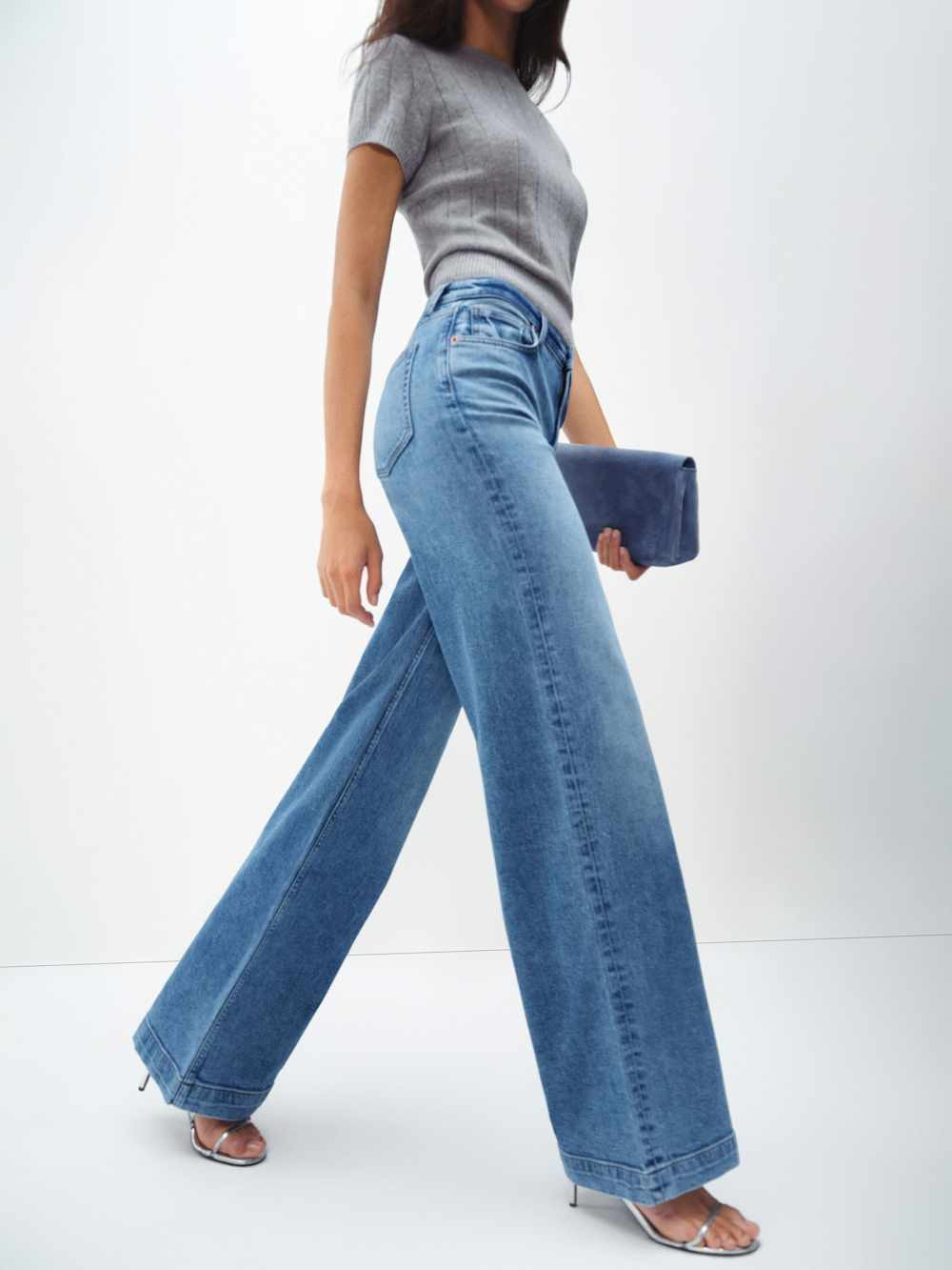 Bex Super Stretch High Rise Wide Leg Long Jeans | Reformation (Global)