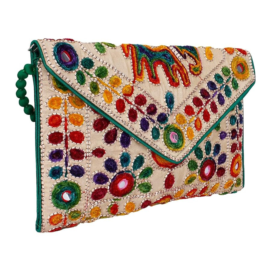 Rajasthani Jaipuri Art Sling Bag Foldover Clutch Purse Quality Checked | Amazon (US)