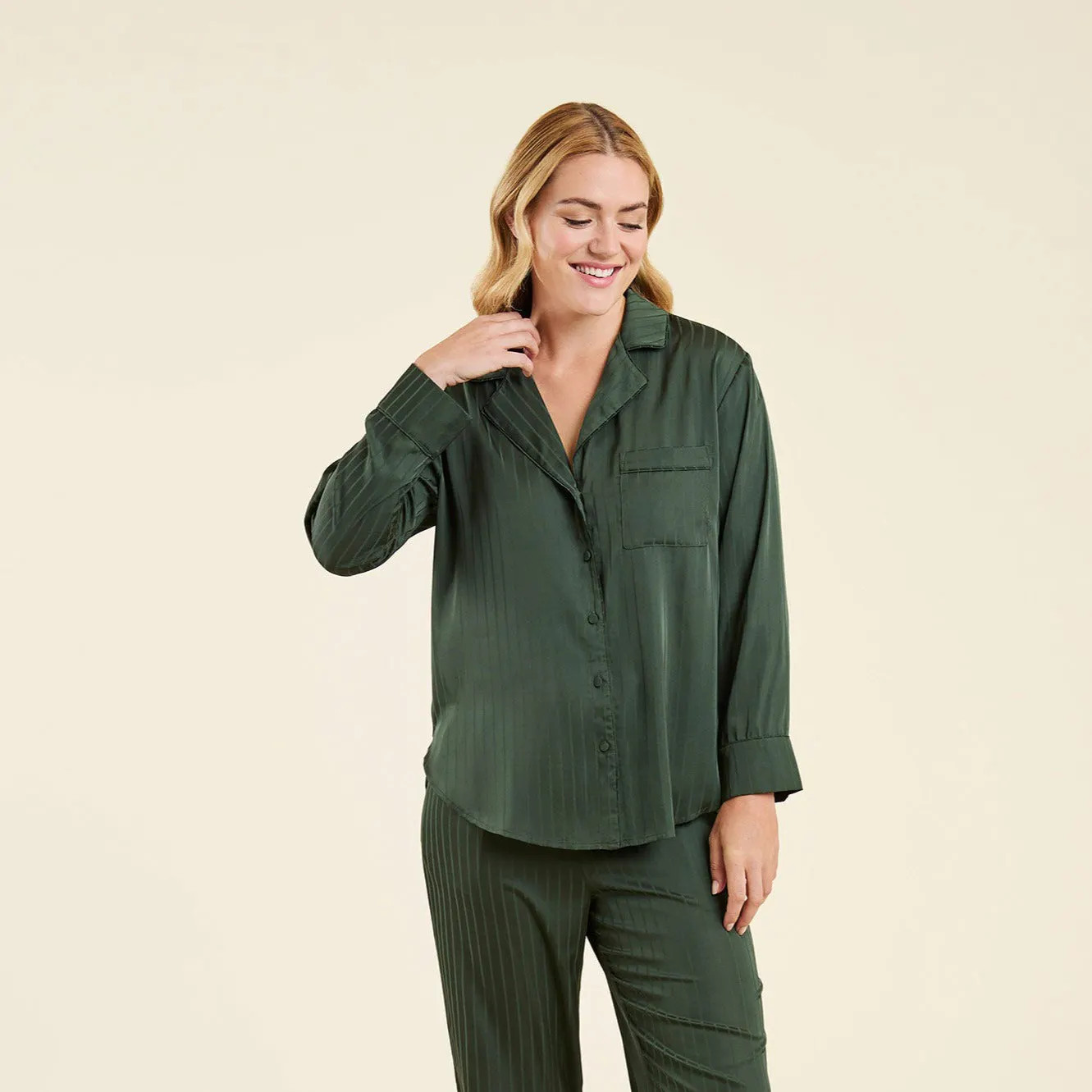 Satin Pajama Set | Evergreen - nuuds | nuuds