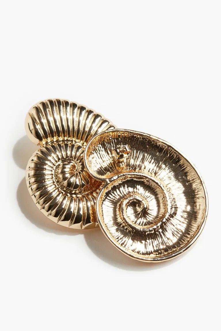 Shell-shaped Earrings - Gold-colored - Ladies | H&M US | H&M (US + CA)