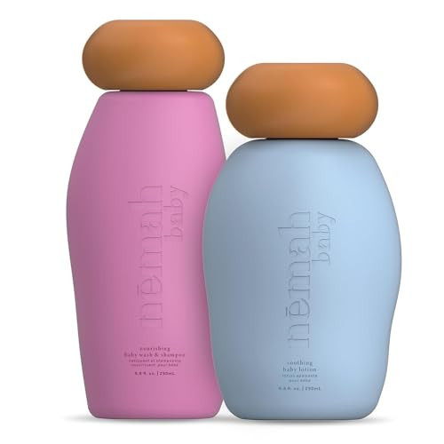 Nemah - Baby Bath Bundle with Soothing 2-in-1 Baby Shampoo & Baby Wash and Calming Body Lotion, a Body Moisturizer for Babies, Toddlers & More, Made with Plant-Derived Ingredients, Vegan & Gluten-Free | Amazon (US)