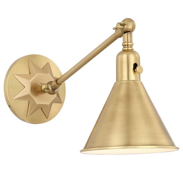 Morgan One-Light Aged Brass Wall Sconce | Bellacor